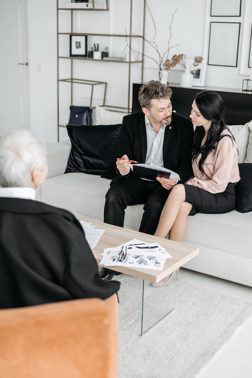 Professional financial advisor conducting personalized client consultation meeting